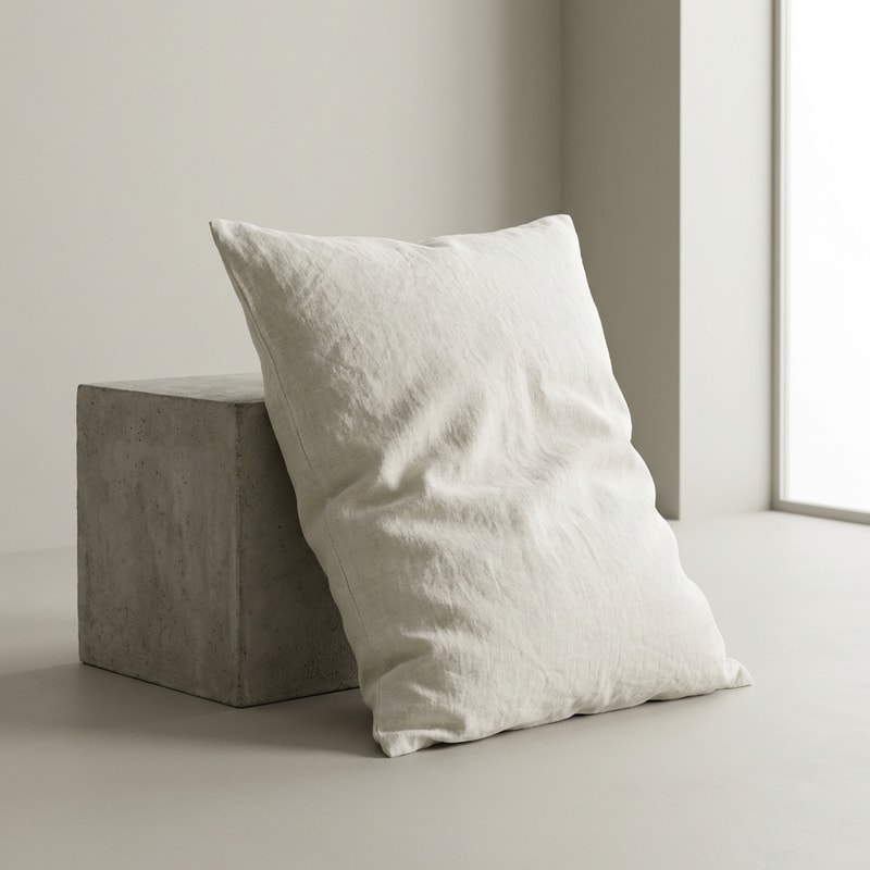 Minimal Linen Pillowcase