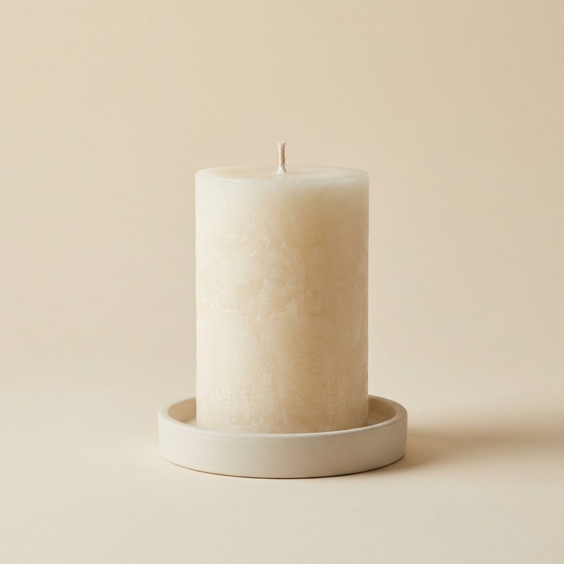 Natural Wax Pillar Candle