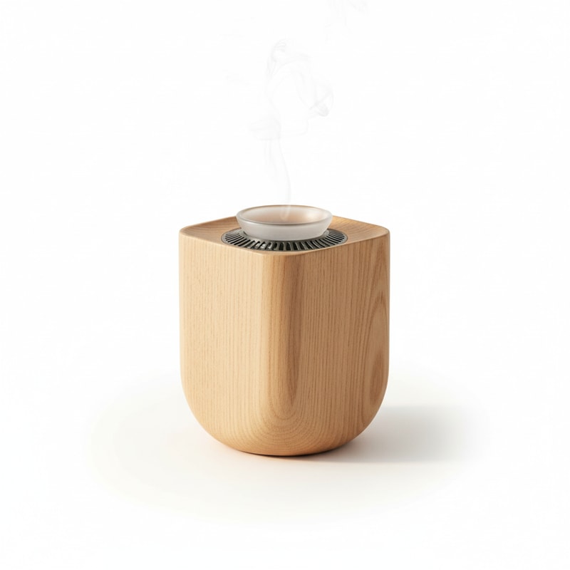 Natural Wood Electronic Scent Diffuser Display