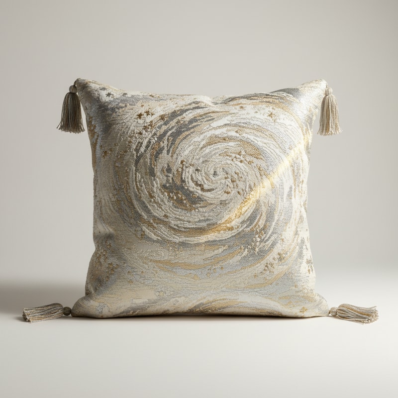 Celestial Weave Textured Cushion