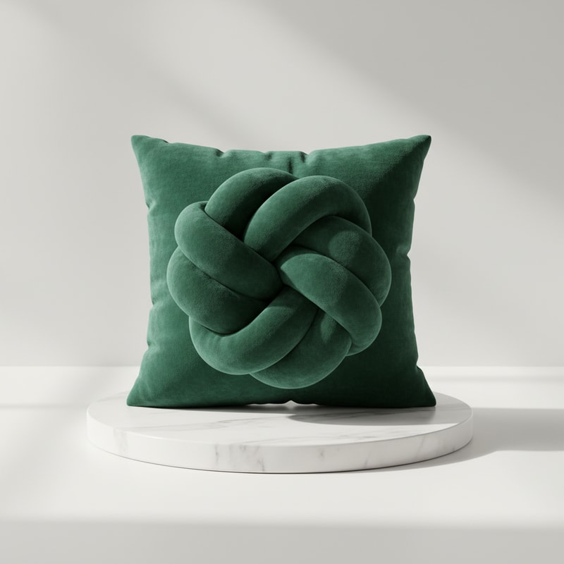 Artisan Knot Velvet Pillow
