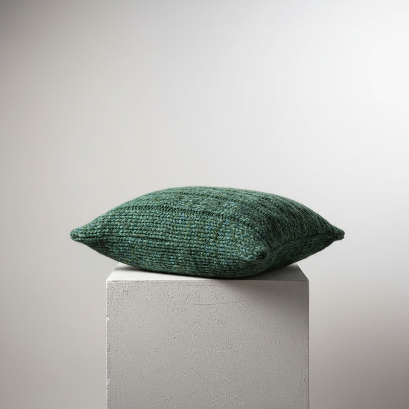 Veridian Serenity Knit Pillow
