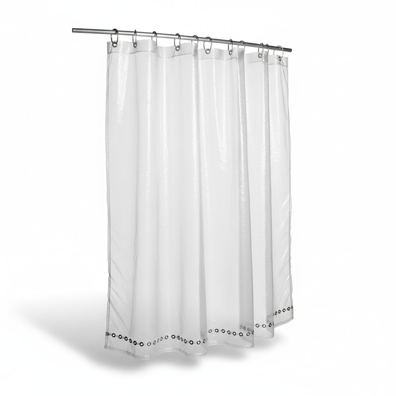 Heavy Duty PEVA Waterproof Shower Curtain Liner - Clear Weighted Hem