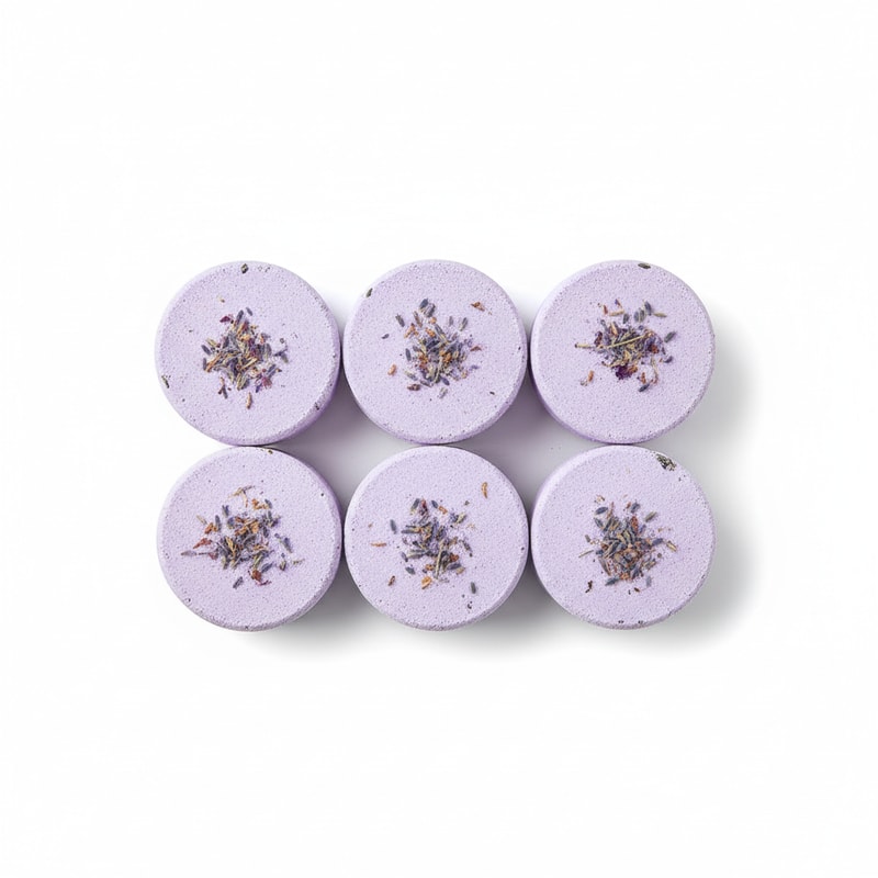 Lavender Aromatherapy Shower Steamer Bombs - Calming Scent Dissolving 6-Pack