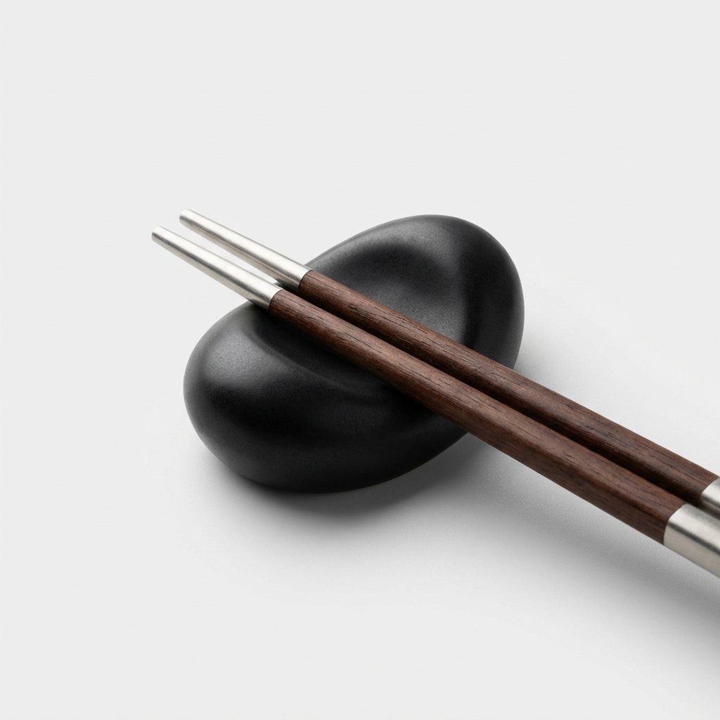 Black Ceramic Chopstick Rest