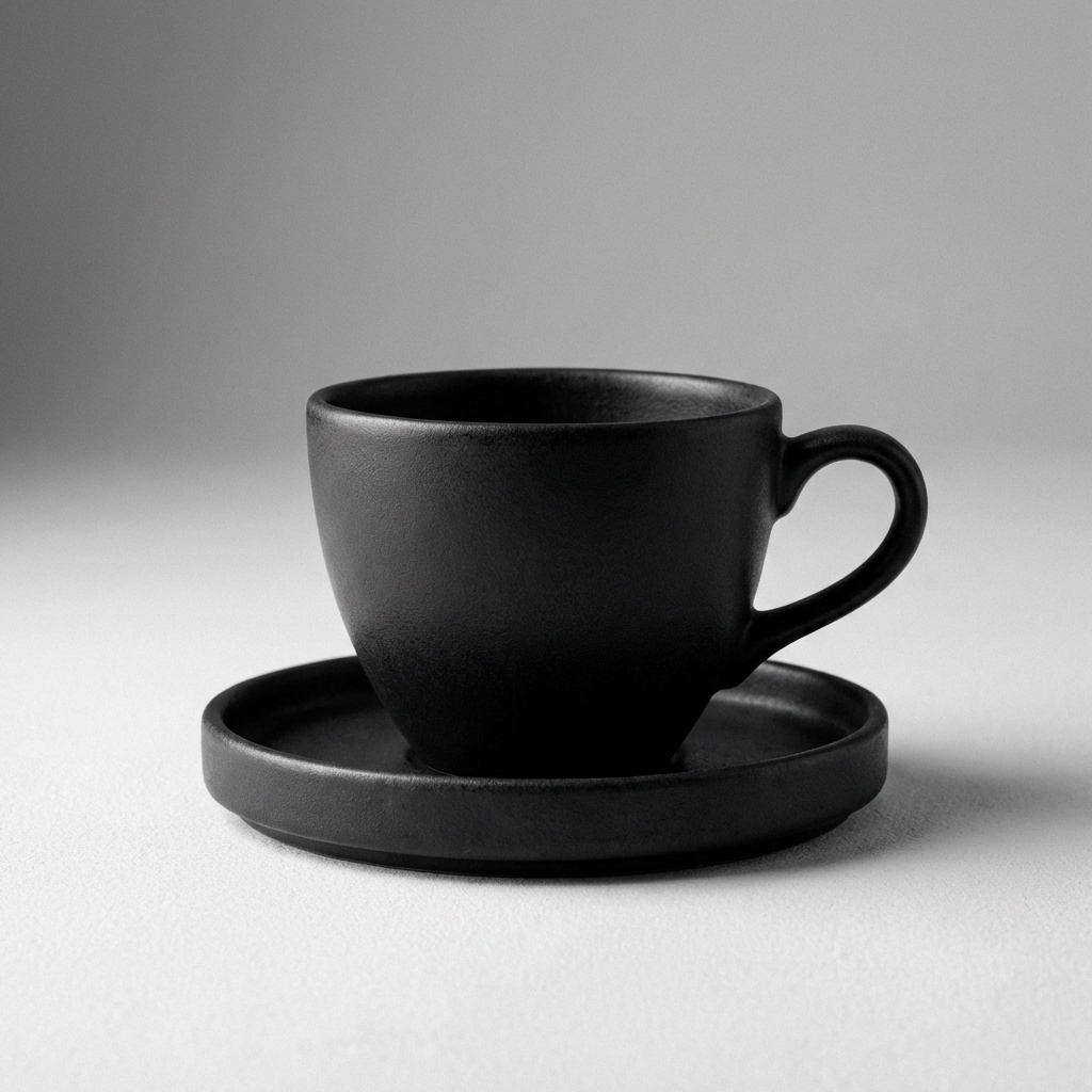 Matte Black Tea Cup
