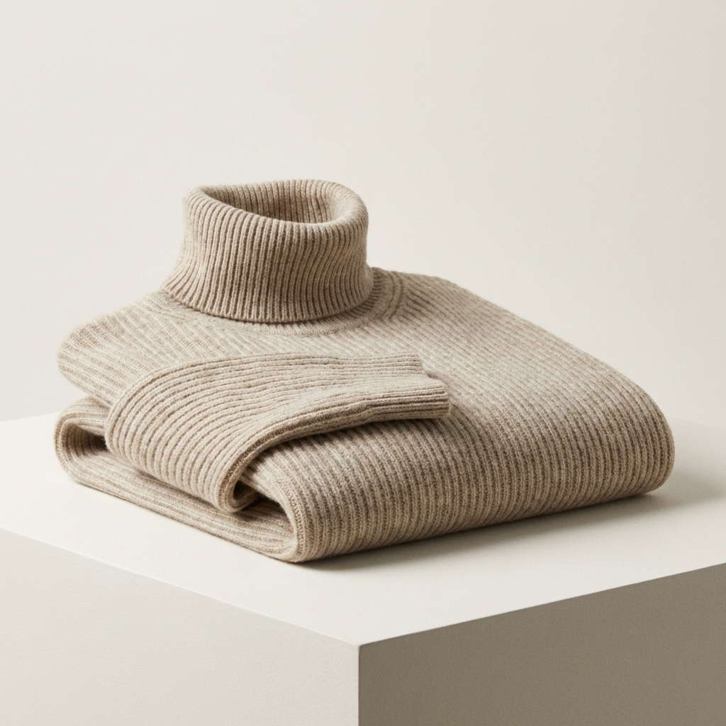 Ribbed Turtleneck Sweater