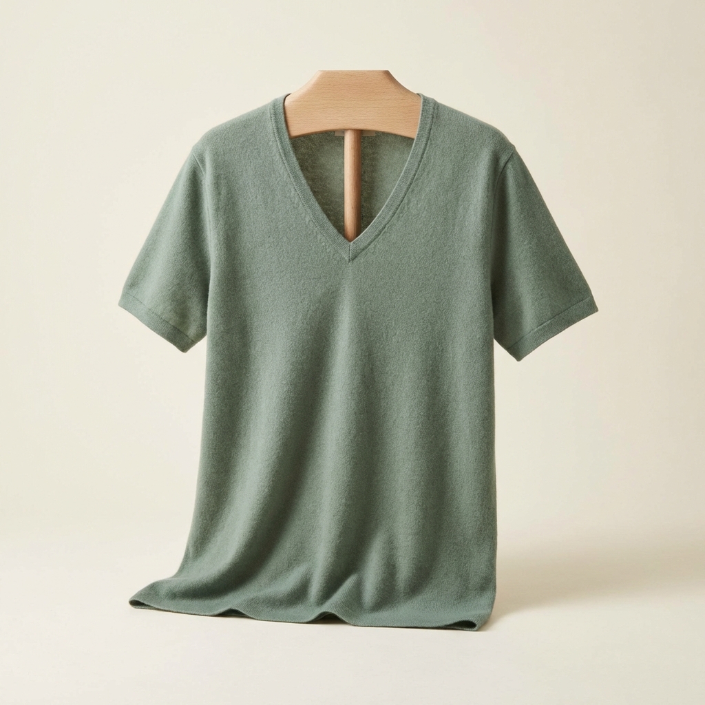 V-Neck Soft Knit Tee