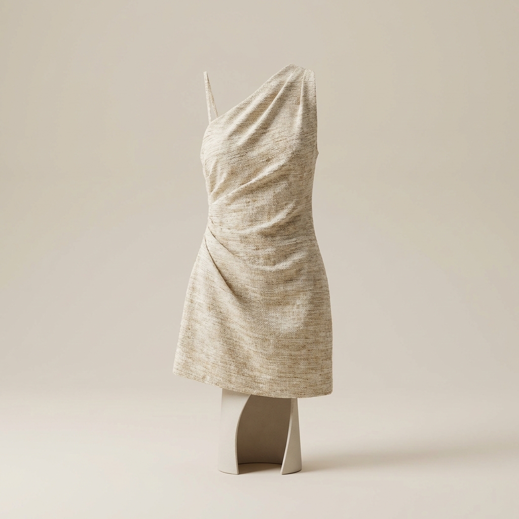 Textured Fabric Mini Dress