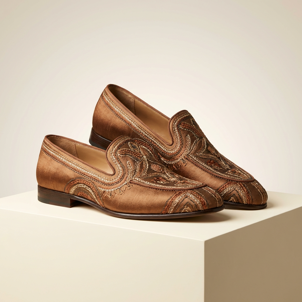 Heritage Silk Stitch Loafers